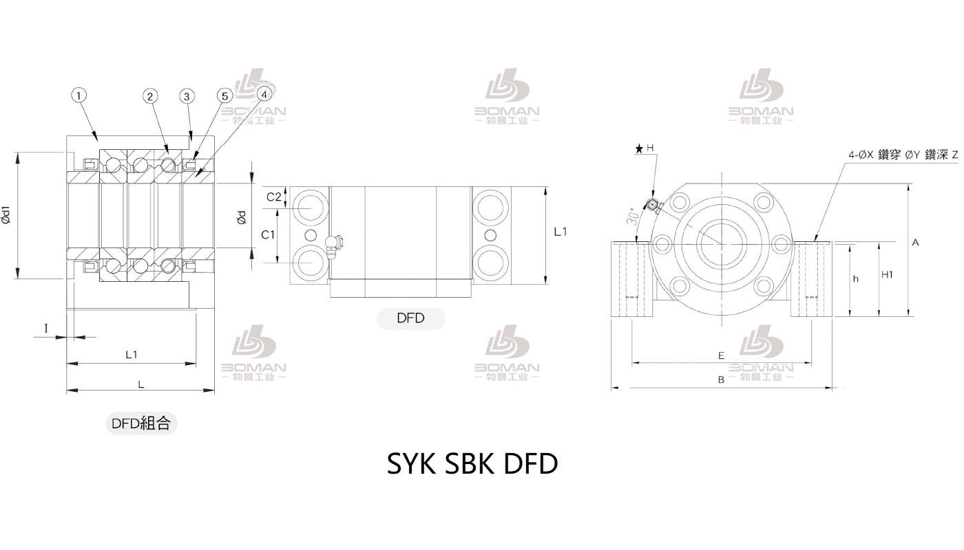 SYK MBL20-E syk丝杆固定端和支撑端
